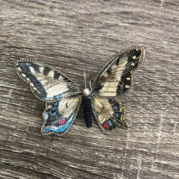 Vtg West Germany Handmade Butterfly Brooch - Picture 6 of 9